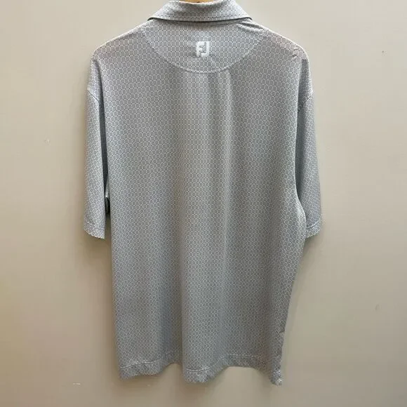 FootJoy Polo Shirt Mens Size Large Gray Embroidered Logo Golf - Picture 7 of 10